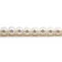 Freshwater cultured pearls, white, round, 8-9mm x 40cm