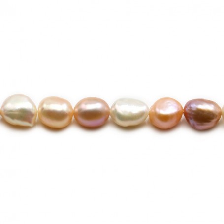 Mauve baroque freshwater cultured pearls 8-9mm x 40cm