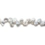 salmon freshwater cultured pearl baroque 16mm x 40cm