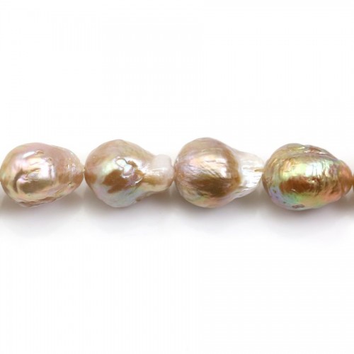 bleu fonce freshwater cultured pearl baroque 16mm X 5pcs