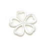 Weißes Perlmutt, in Form einer flachen Blume, 19mm x 1Stk. groß