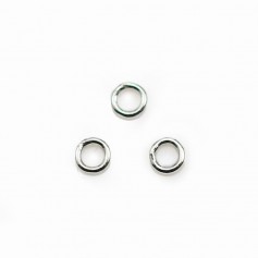 925 silver small closed rings 3x0.6mm x 20pcs