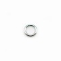 925 Silver, Welded Round Closed Rings, 6x0.8mm, X10pcs