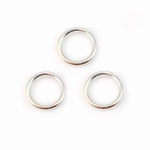925 Silver, Open Round Rings, 8mm, X 10 pcs 
