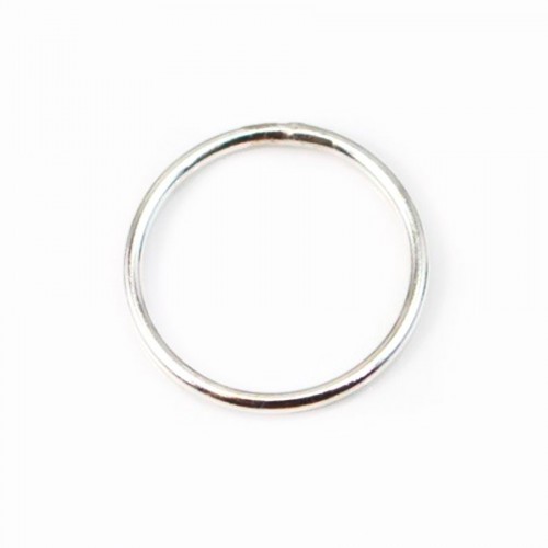 925 Silver, Closed Round Rings, 18mm, X2pcs