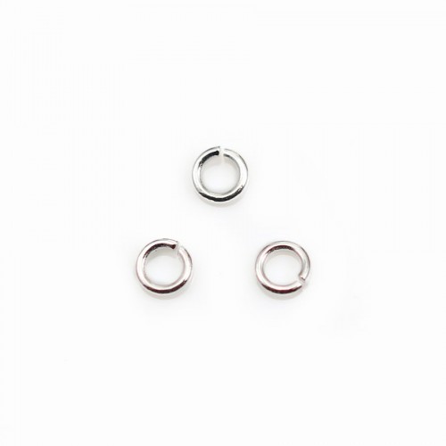 Open jump rings silver 925 3x0.6mm x 20pcs