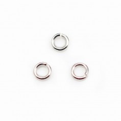 925 silver open rings 4x0.8mm x 20pcs
