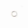 925 Silver Rhodium Rings, Open Round, 6mm, X10 pcs