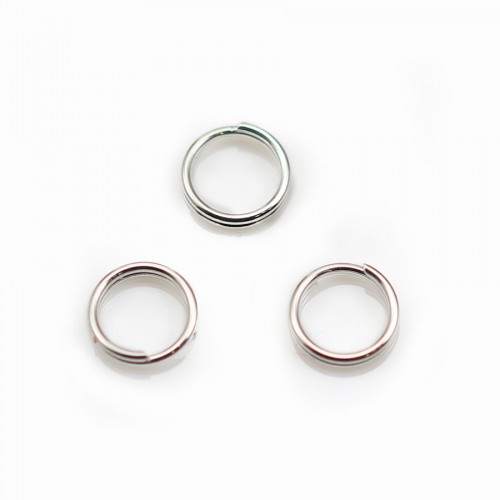 925 Silver, Double jump rings, 7x0.7mm X 10 pcs