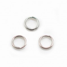 Double rings silver 925 7x0.7mm x 10pcs