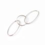 925 Silver Rhodium, Triple Oval & Round Rings
