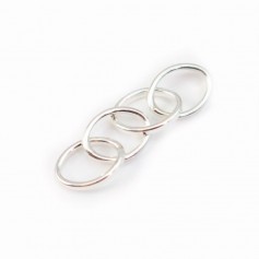 Quattro anelli ovali in argento 925 8x6 mm x 2 pezzi
