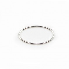 Oval closed rings silver 925 19x11x1mm x 2pcs