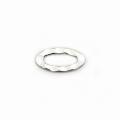 Geschlossene ovale gehämmerte Ringe aus 925er Silber 7x13mm x 4St
