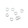 Rhodium 925 silver clover ear studs with cz for half-drilled pearls 8mm x 2pcs