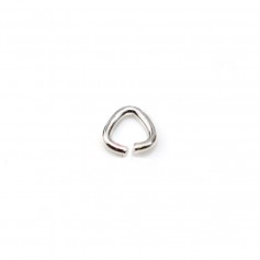 Offene dreieckige Ringe, 925er Silber, Größe 4x0.8mm x 20St
