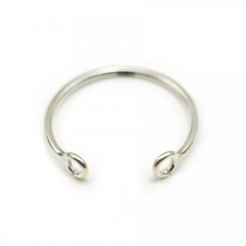 Verstellbarer Ring aus 925er Silber, Ringform mit 2 Ringen x 1Stk