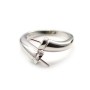 925 sterling silver flexible ring double half drilled x 1pc