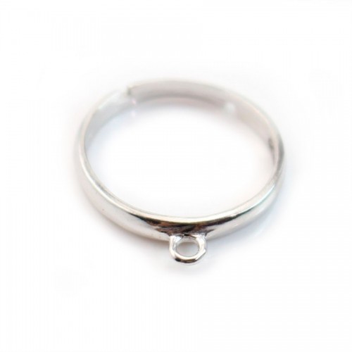 Anillo ajustable en plata 925 con 1 anillo x 1pc