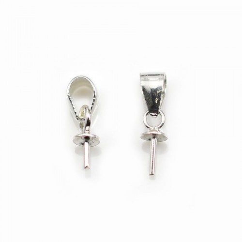 Schalenförmiger Riegel, für halbgebohrte Perlen, 925er Silber, 10mm x 2pcs