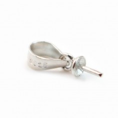 Bélière coupelle, pour perles semi-percées, argent 925, 13mm x 4pcs