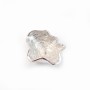Pendant & shell, silver 925 rhodium,for half- drille x 1pc