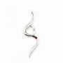 Pendant & snake , silver 925 rhodium,for half- drille x 1pc