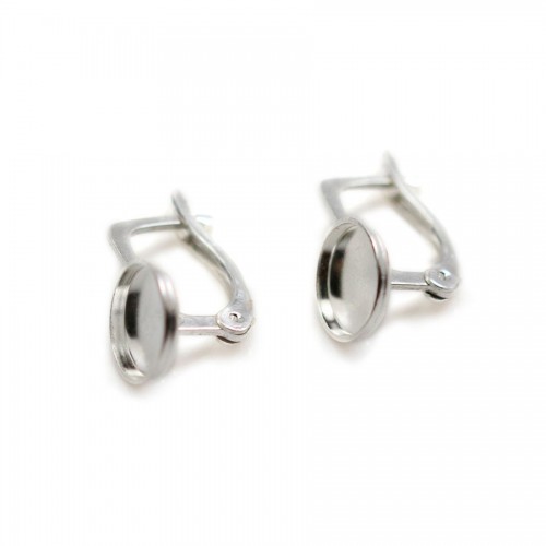 Clip for ear, in 925 silver, for pearls or stones, 8-14mm x 2 pcs