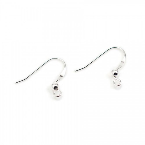 Sterling Silver 925 Ear wires with ball x 2 pcs 