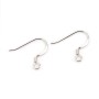 Rhodium 925 sterling silver spring earwires 12mm x 2pcs