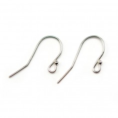 Ear hooks with a silver ball 925 20*0.7mm x 4pcs