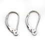 925 Sterling Silver rhodium drilled clips x 2pcs