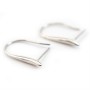 Ear wire thick back, 925 Streling silverRhodium x 2pcs 