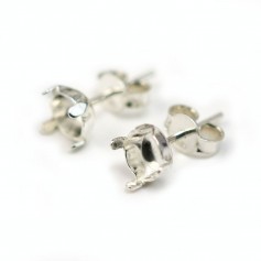 studs earrings silver 925 6.5mm x 2pcs