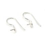 Ear hooks, in 925 silver, with cup, 21 * 9mm x 2pcs