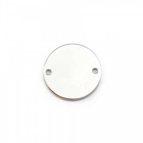 Medaglia rotonda incisa in argento 925 10 mm x 1 pz