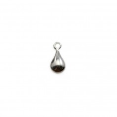 925 sterling silver drop shaped tag 3x6.5mm x 6pcs
