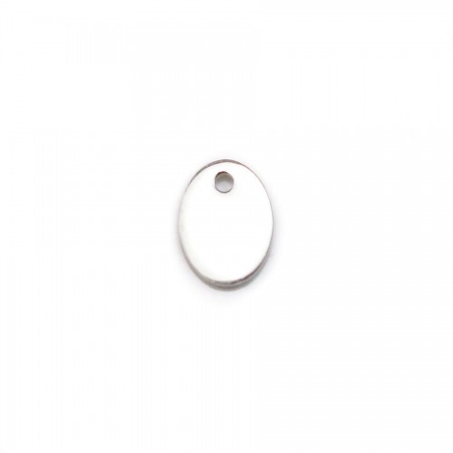 Medaglia ovale incidibile 5x7 mm - Argento 925 x 2 pz