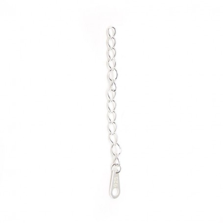 925 sterling silver extension chain with tag 4cm x 2pcs
