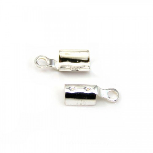 Clip terminator for lace, 925 Sterling Silver 3mm x 2pcs