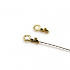 Mini-Zangenspitze aus vergoldetem 925er Silber, für 0.5mm Draht x 4Stk