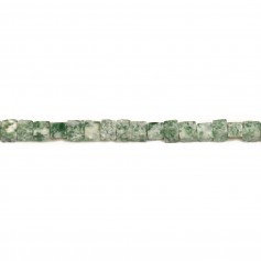 Diaspro a macchie verdi, a forma di cubo, 4 mm x 38 cm