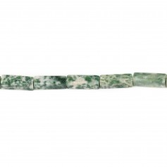 Green spot jasper, in the shape of rectangle 4*13mm X 40cm