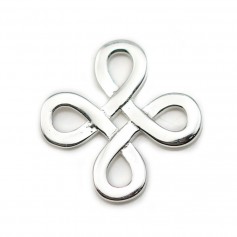 Filigree in 925 silver, in the shape of a chinese knot, 11.8mm x 1pc