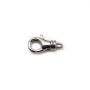 Lobster clasp, with ring, in 925 rhodium silver, 6.5 * 11mm x 1pc
