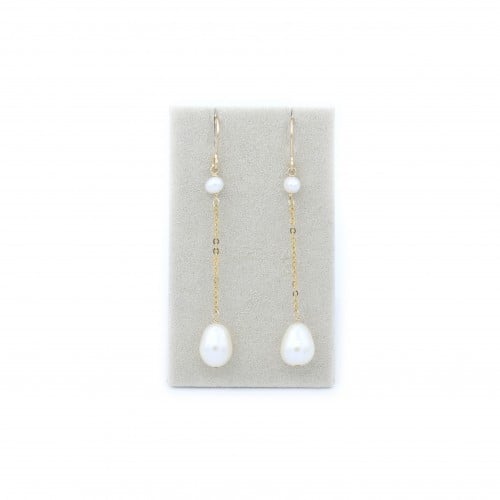 Gold filled freshwater cultured pearl earring x 2pcs