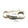 Oval lobster clasp, 925 silver 6.5x16.5mm x 1 pcs 