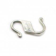 925 sterling silver S shaped clasp 15x8mm x 1pc