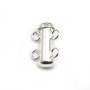 925 sterling silver 2 strands magneticn tube clasp 15mm x 1pc 