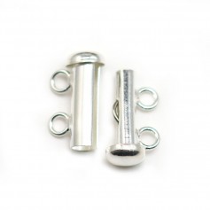 2-reihiger Röhrenverschluss aus 925er Silber 15mm x 1Stk